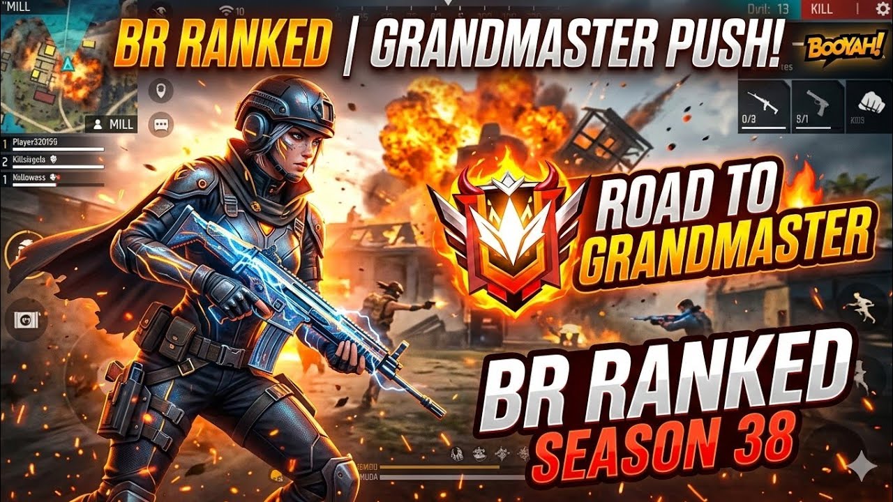 Free fire 🔥 BR rank push new season 