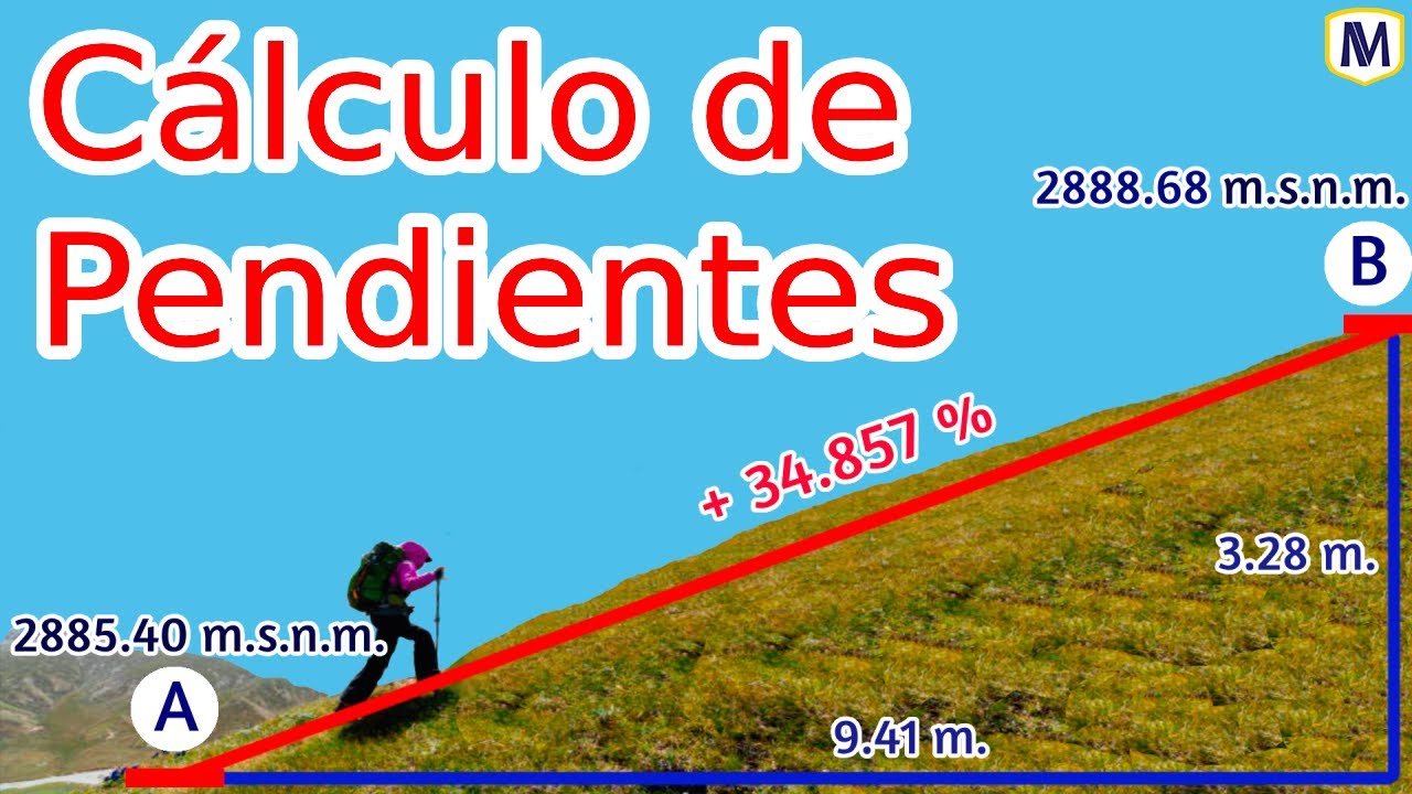 Cálculo de pendientes a partir de cotas y distancias horizontales - TOPOGRAFÍA