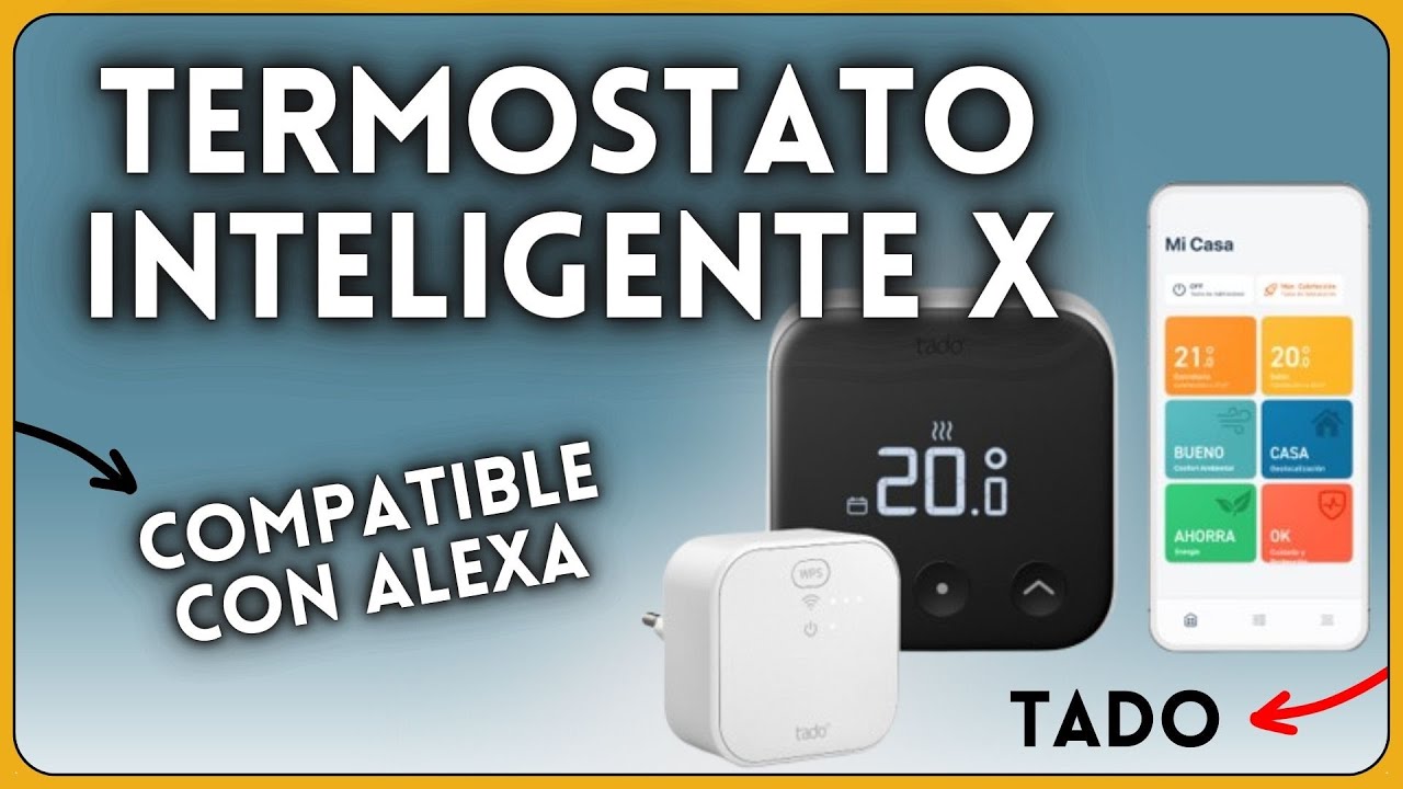 tado° Termostato inteligente X, termostato con cable y Bridge X, aplicación y altavoz inteligente