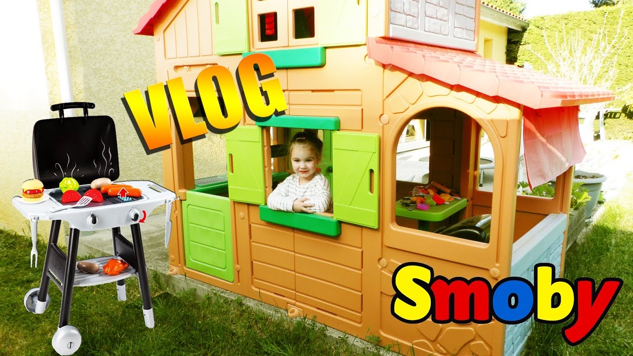 Cabane d'extérieur Maison duplex pour enfant et barbecue Smoby ! Visite (Outdoor)