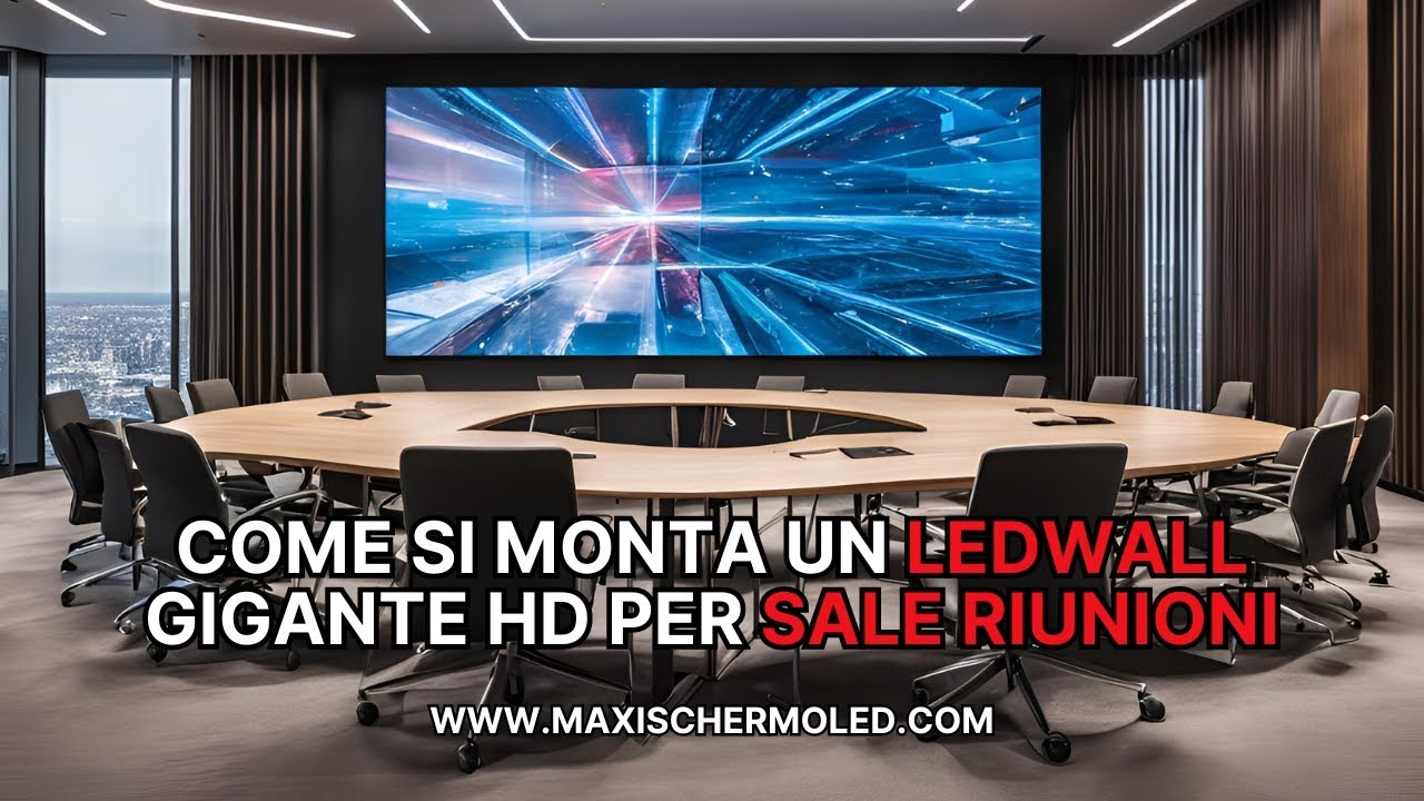 Come si monta un ledwall HD per sale riunioni, control room videosorveglianza 0.97mm 1.2mm 1.5mm