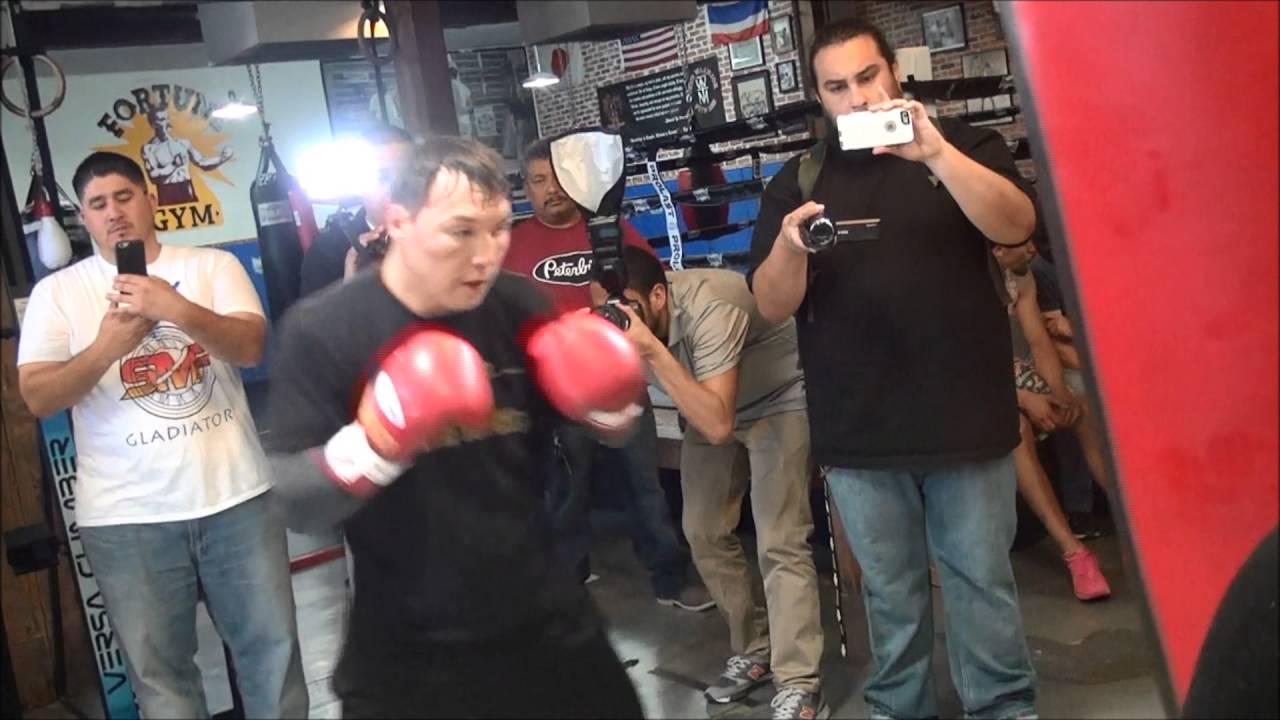 Ruslan Provodnikov media day workout, May 24, 2016