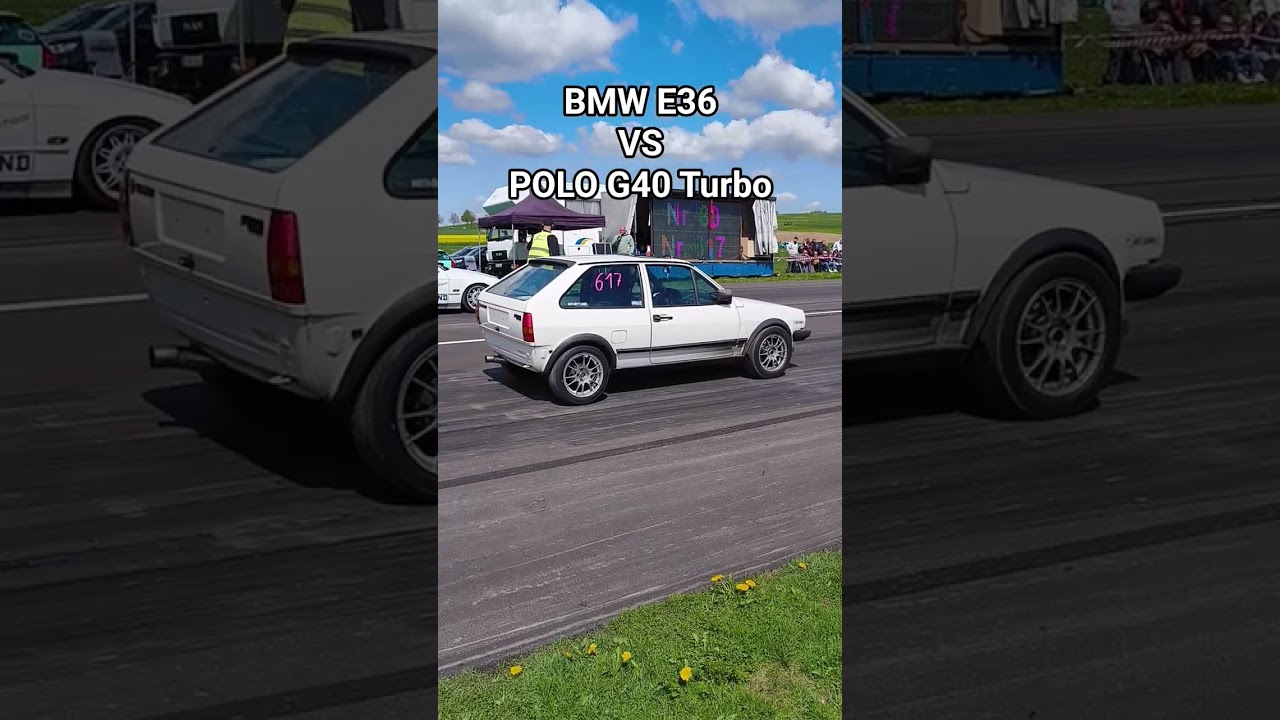 Ein alter kleiner Polo G40 verhaut einen BMW 1/4 Mile Battle #efrgermany #dragrace #dragracing