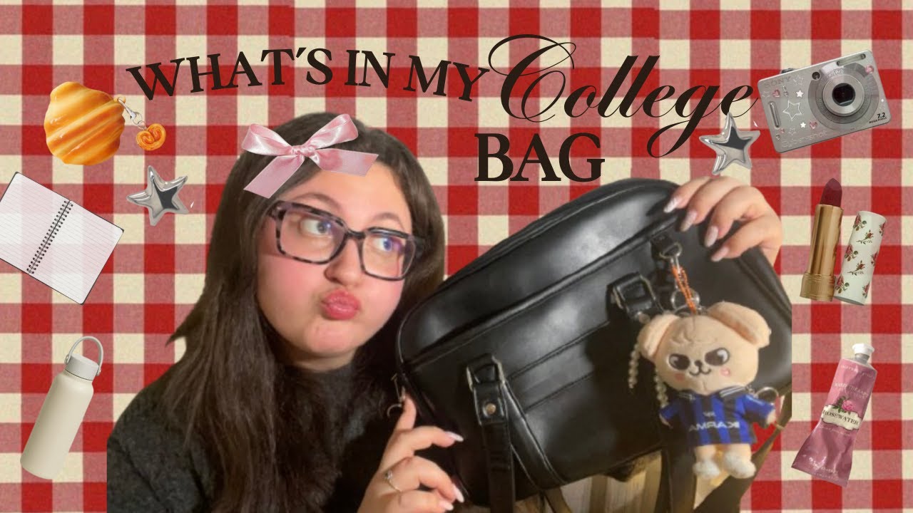 WHAT'S in my COLLEGE BAG 📝👜🤍??