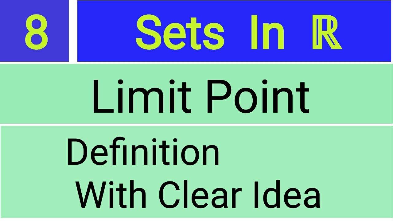 8. Sets in ℝ || Limit point (Accumulation point)|| Definition ||  Real Analysis ||