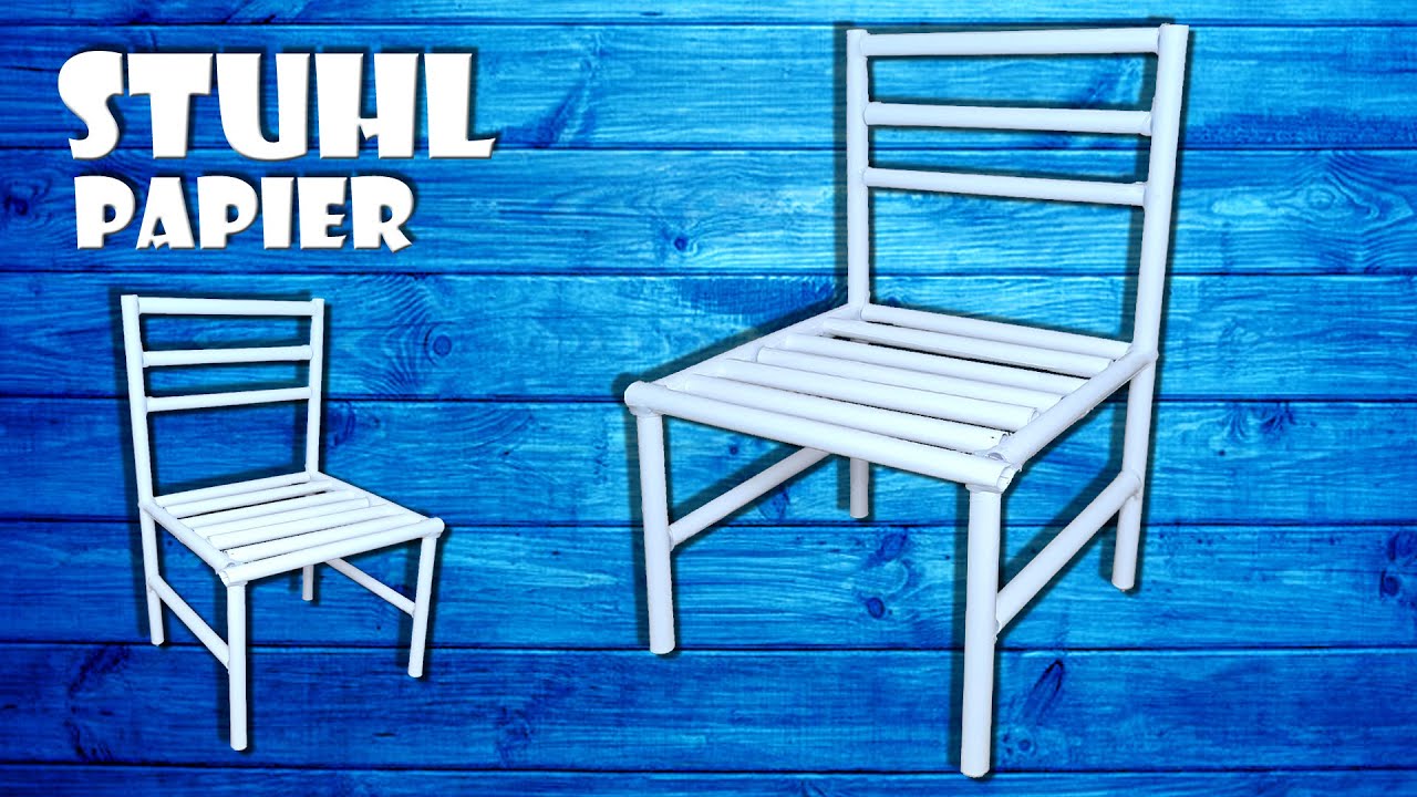 Papier Stuhl selber machen Spielzeug Puppenstuhl basteln - paper chair DIY craft [4K]