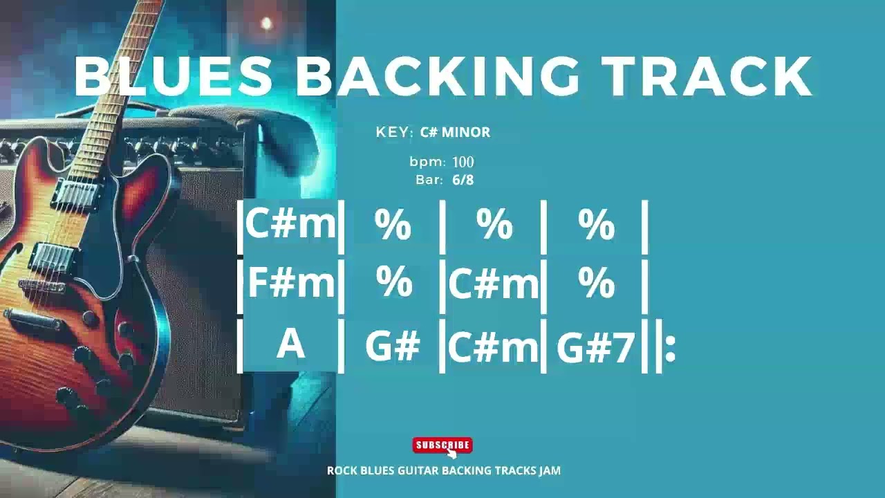 Blues Backing Track in C# Minor B.B. King Style 100 BPM 6/8