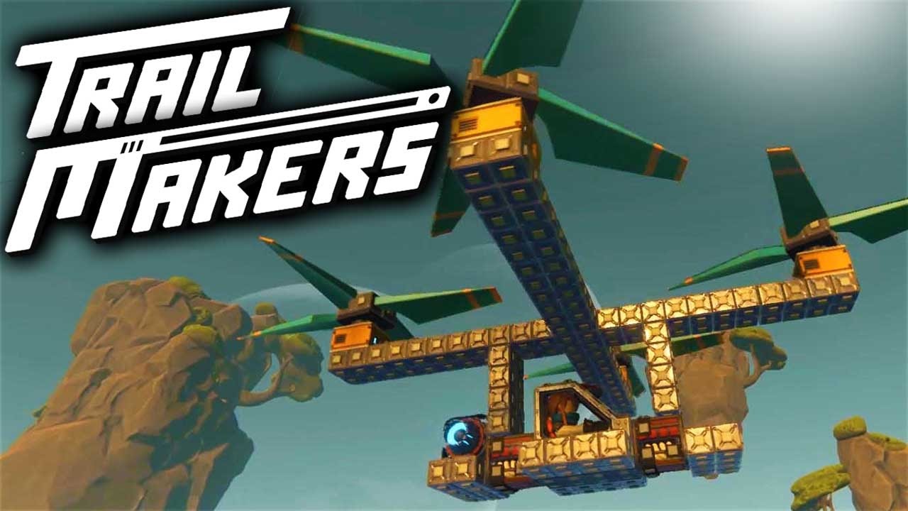 Trailmakers - Building & Crashing A Helicopter! - Trailmakers Sandbox Mode Gameplay (Pre-Alpha Demo)