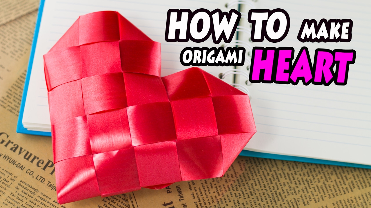 DIY Easy ribbon Heart | Make Valentine Heart - วิธีพับเหรียญโปรยทานรูปหัวใจ | LOOKNAM RIBBON ART
