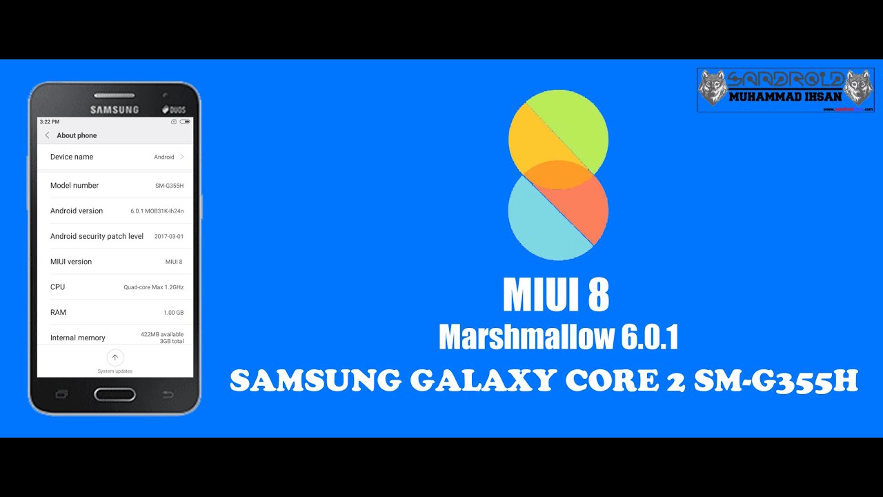 MIUI 8 MARSHMALLOW SAMSUNG GALAXY CORE 2 SM-G355H/SM-G355M