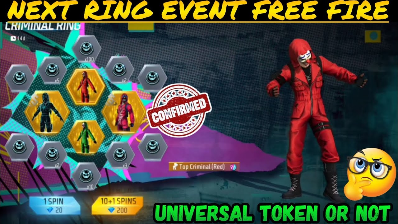 Next Universal Token Ring Event |Free Fire New Event | All Criminal bundle Return Ring Kab Aayega FF