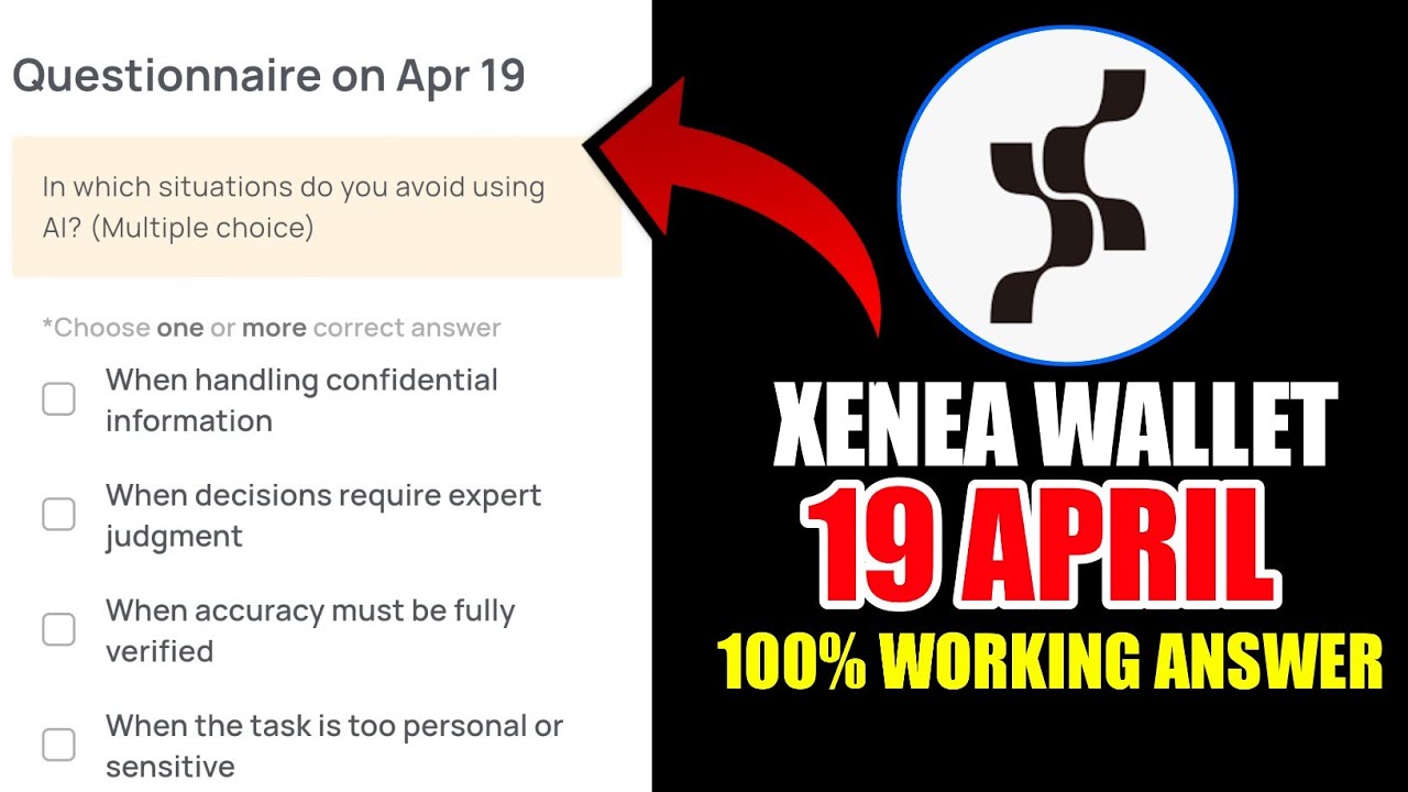 Xenea Wallet Quiz Answer 19 APRIL | Xenea Wallet Quiz 19 APRIL | Xenea Wallet Voucher Code Today