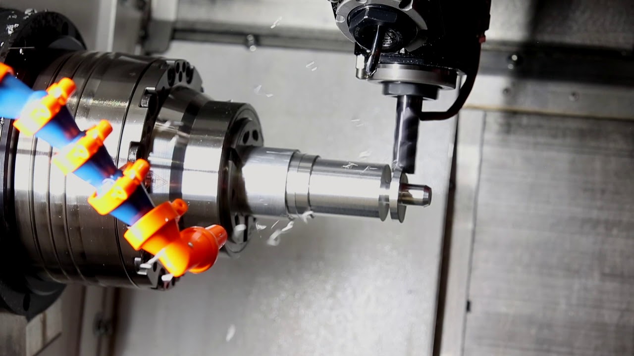 CNC-Drehmaschine mit direkt angetriebenen Spindeln und Fräsrevolver