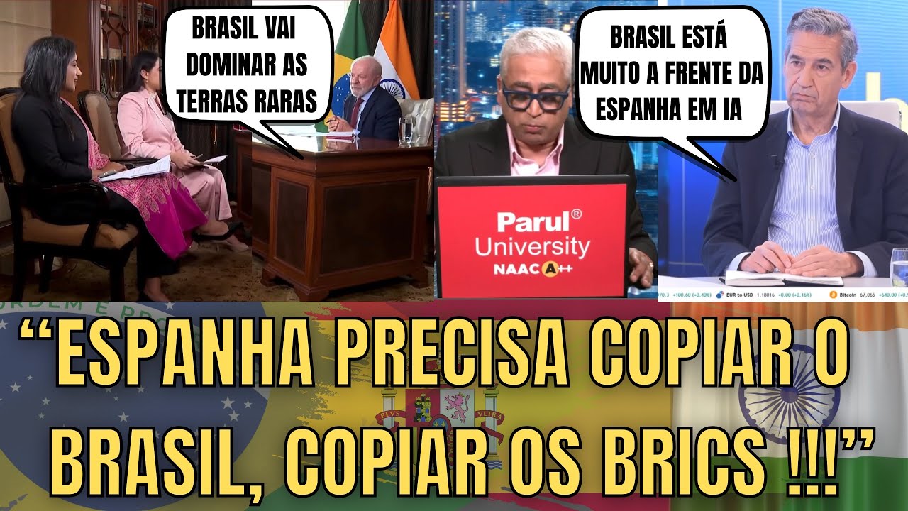 Espanhol Quer Copiar O Brasil E Os BRICS + Entrevista  Do Lula Para Tv Da Índia+ Cúpula Da IA 
