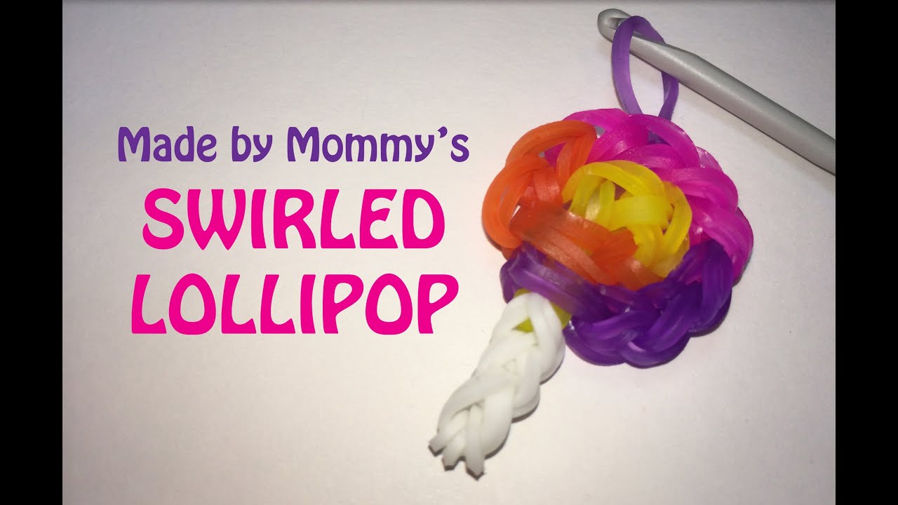 Swirled Lollipop Candy Charm Without the Rainbow Loom