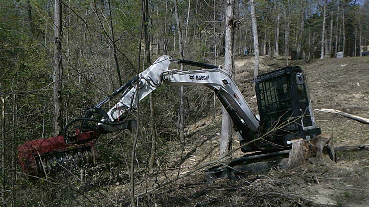 Bobcat E63 with Fecon Mulching Head