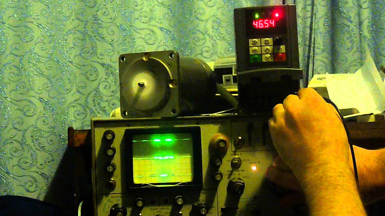 Осциллограмма работы частотного преобразователя