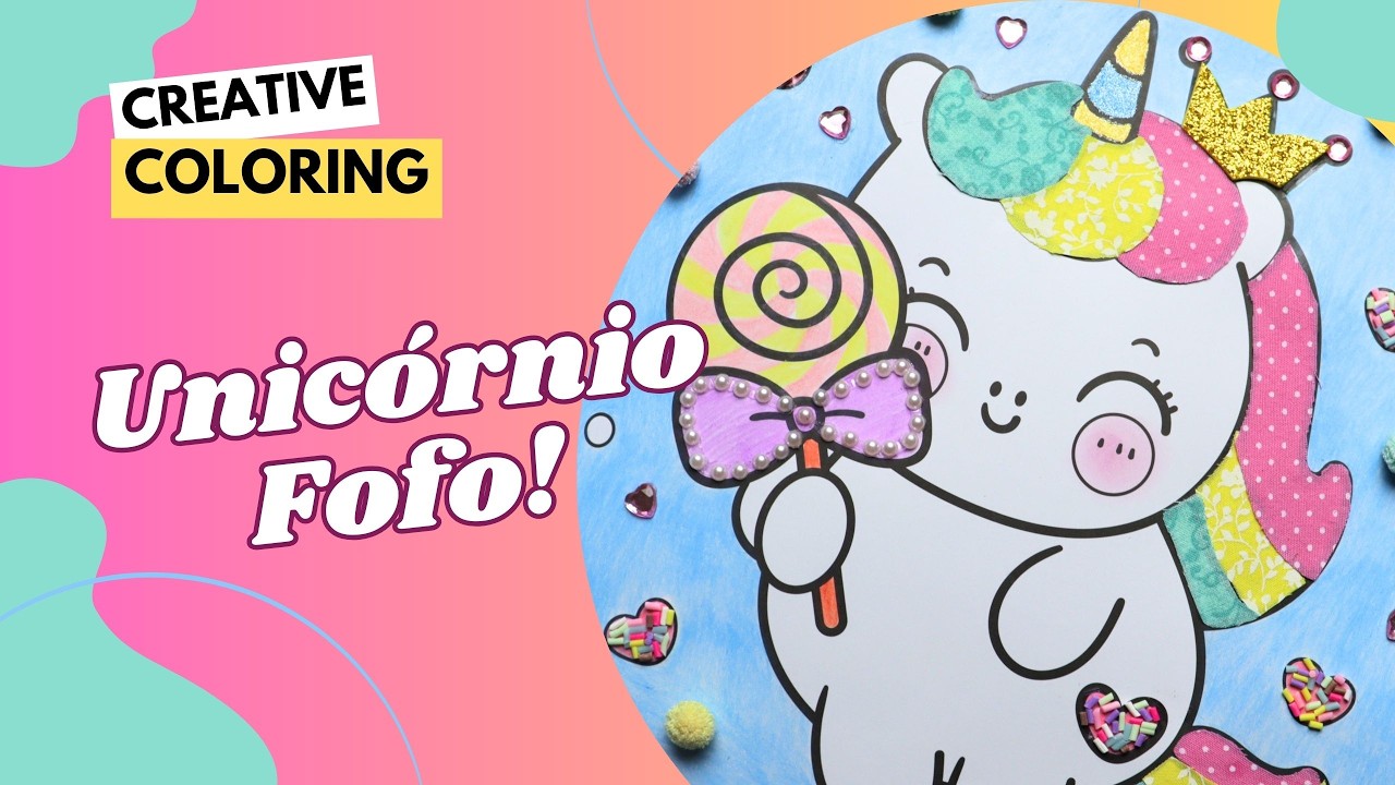 🦄 Creative Coloring | Cute Unicorn with Fabric & Foam