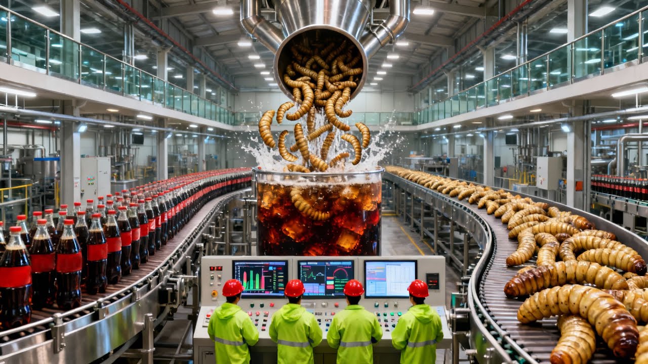 Inside the Mealworm Factory | From Insects to Soft Drink Bottles (Full Process)