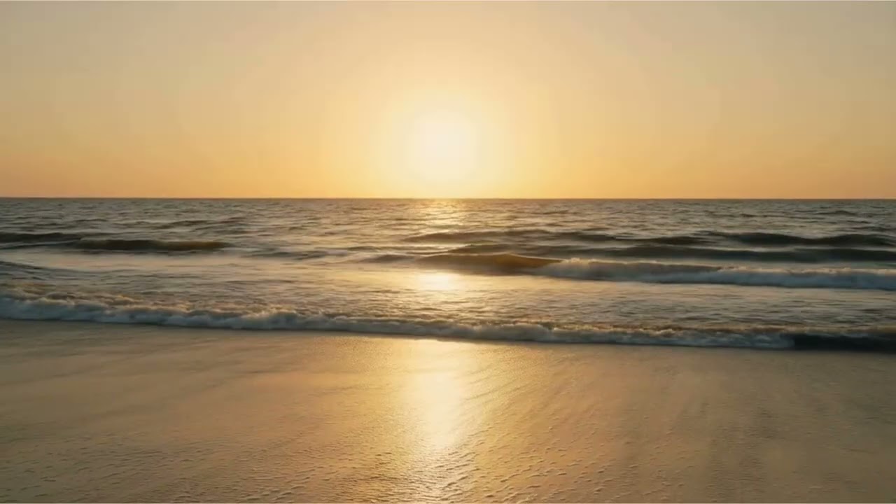 Calming Ocean Waves Ambiance 🌊 3 Hours | Beach Sounds for Relaxation, Study & Sleep