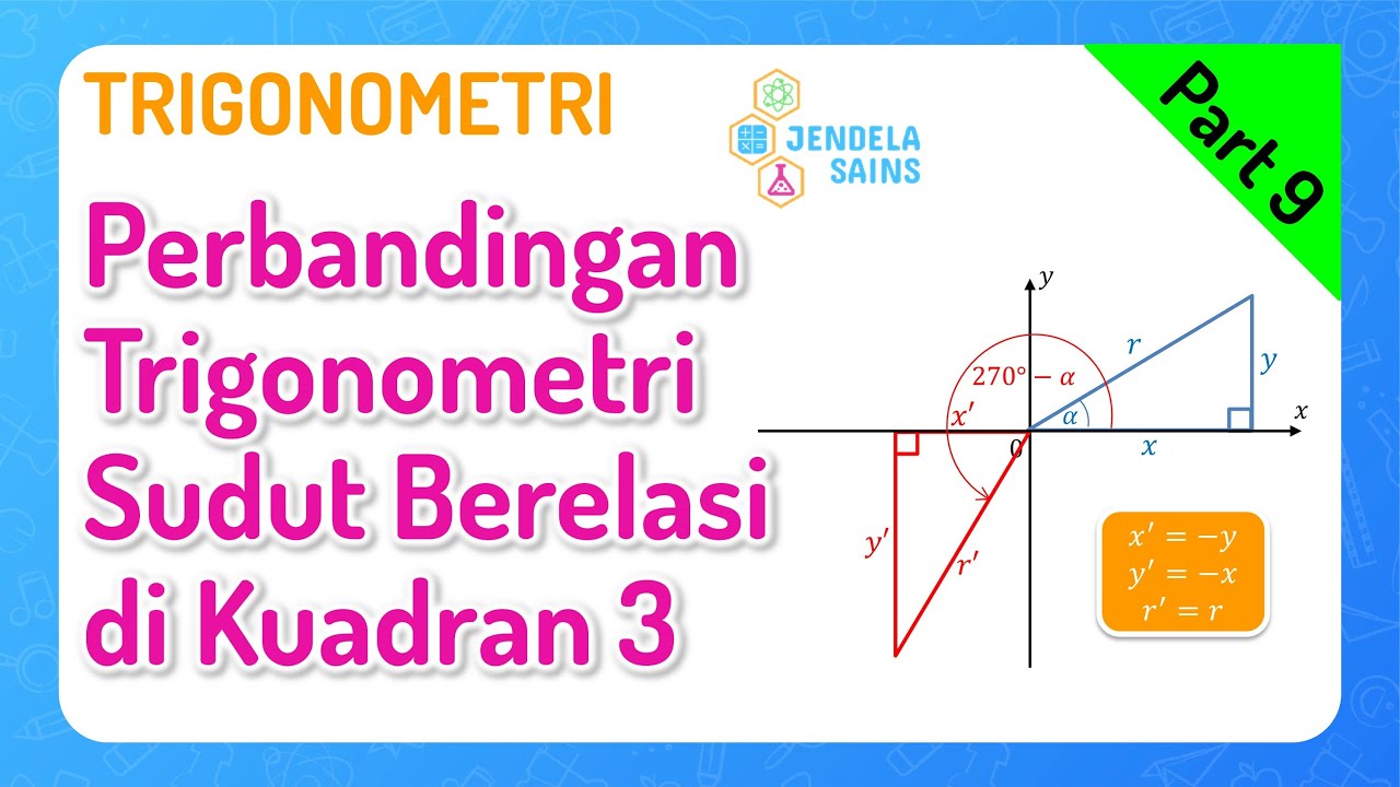 Trigonometri • Part 9: Perbandingan Trigonometri Sudut Berelasi di Kuadran 3