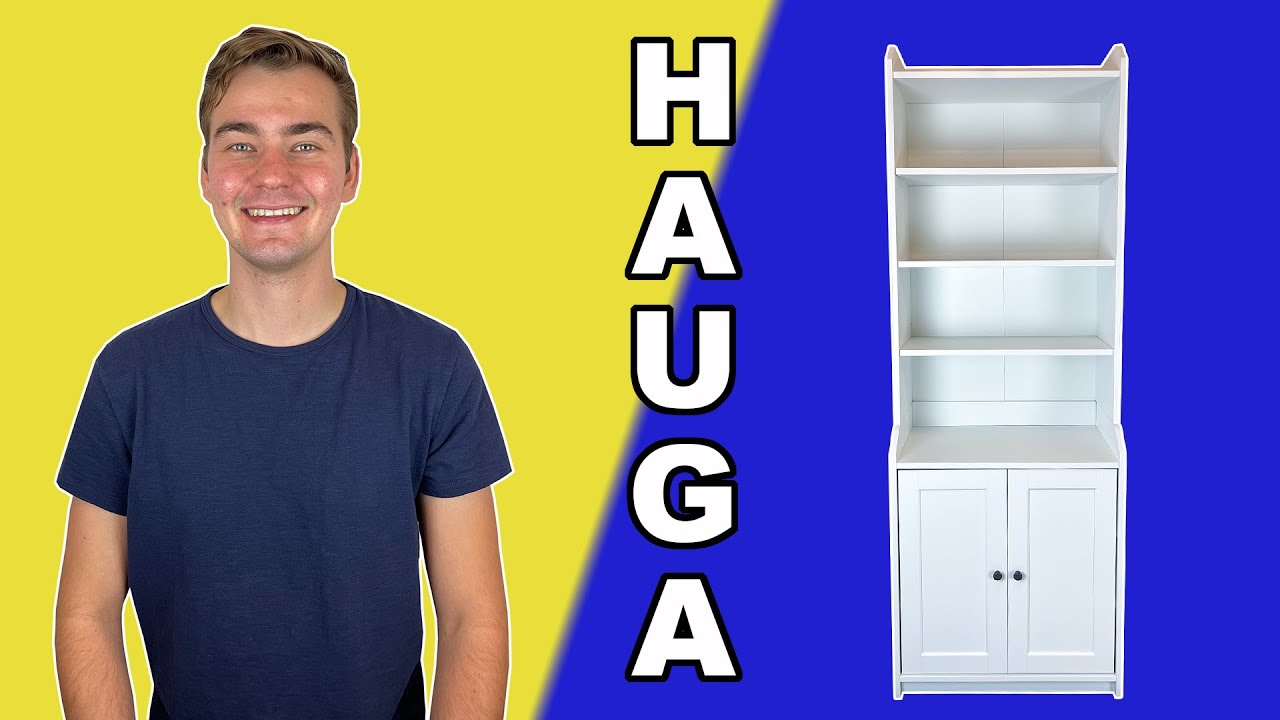Высокий шкаф ХАУГА с 2 дверцами IKEA. Учебное пособие