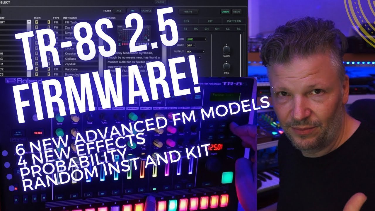 #TR-8S 2.5 firmware : using the new FM models, FX, probability and +