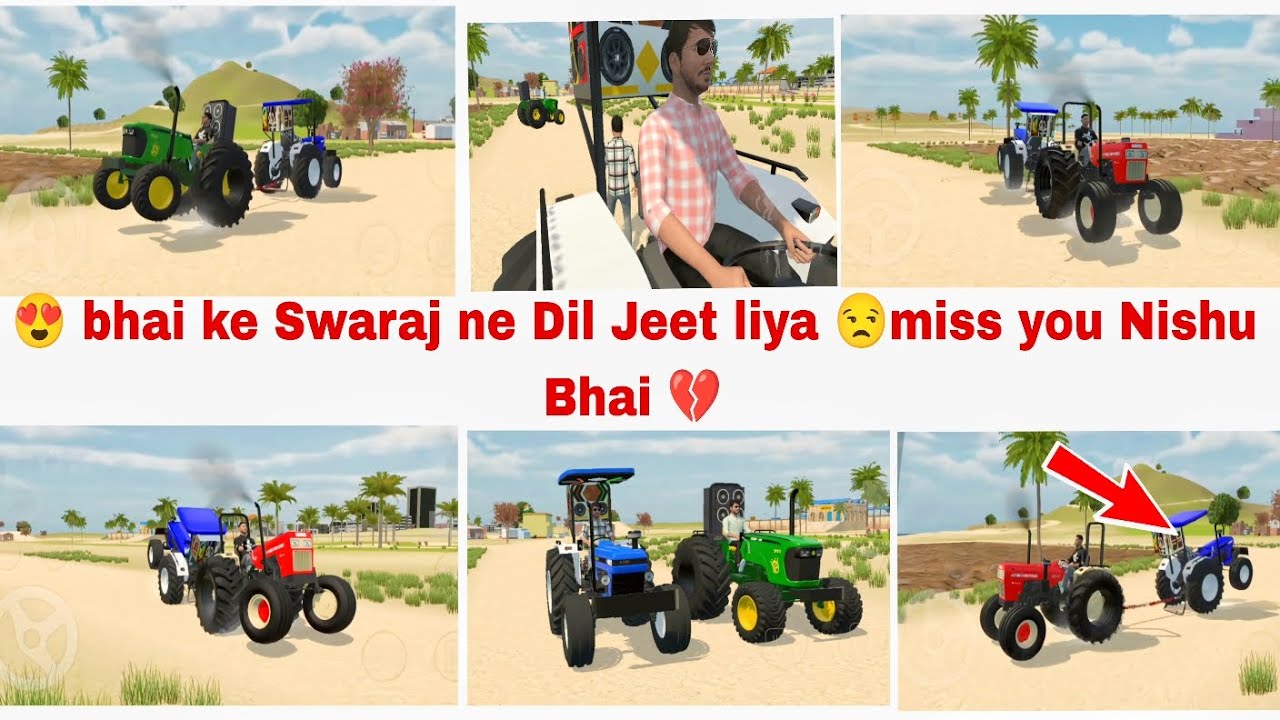 आज तो मजा आ गया swaraj 855 Vs farmtrac 60 JD 5210big tayar tractor tochan !! miss you Nishu Bhai 💔😭