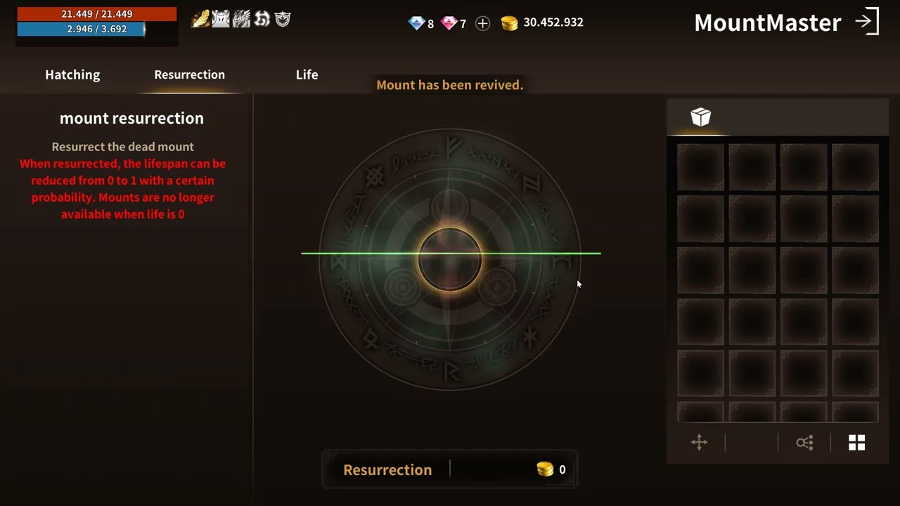 WYD MOBILE - 위드 M - How to revive mount without risk of losing it - 24-16-08