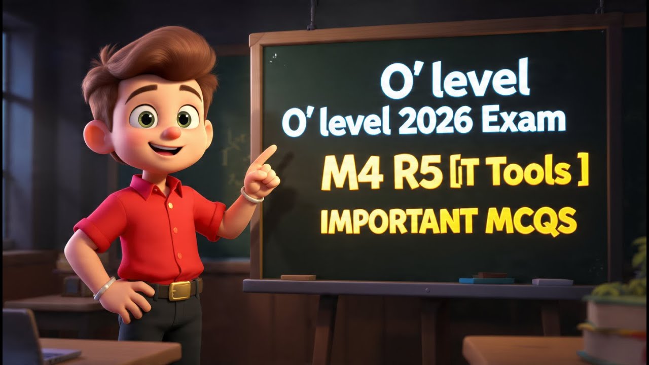O Level M4 R5 Important MCQs Live | Exam 2026 | Most Expected Questions | Full Revision