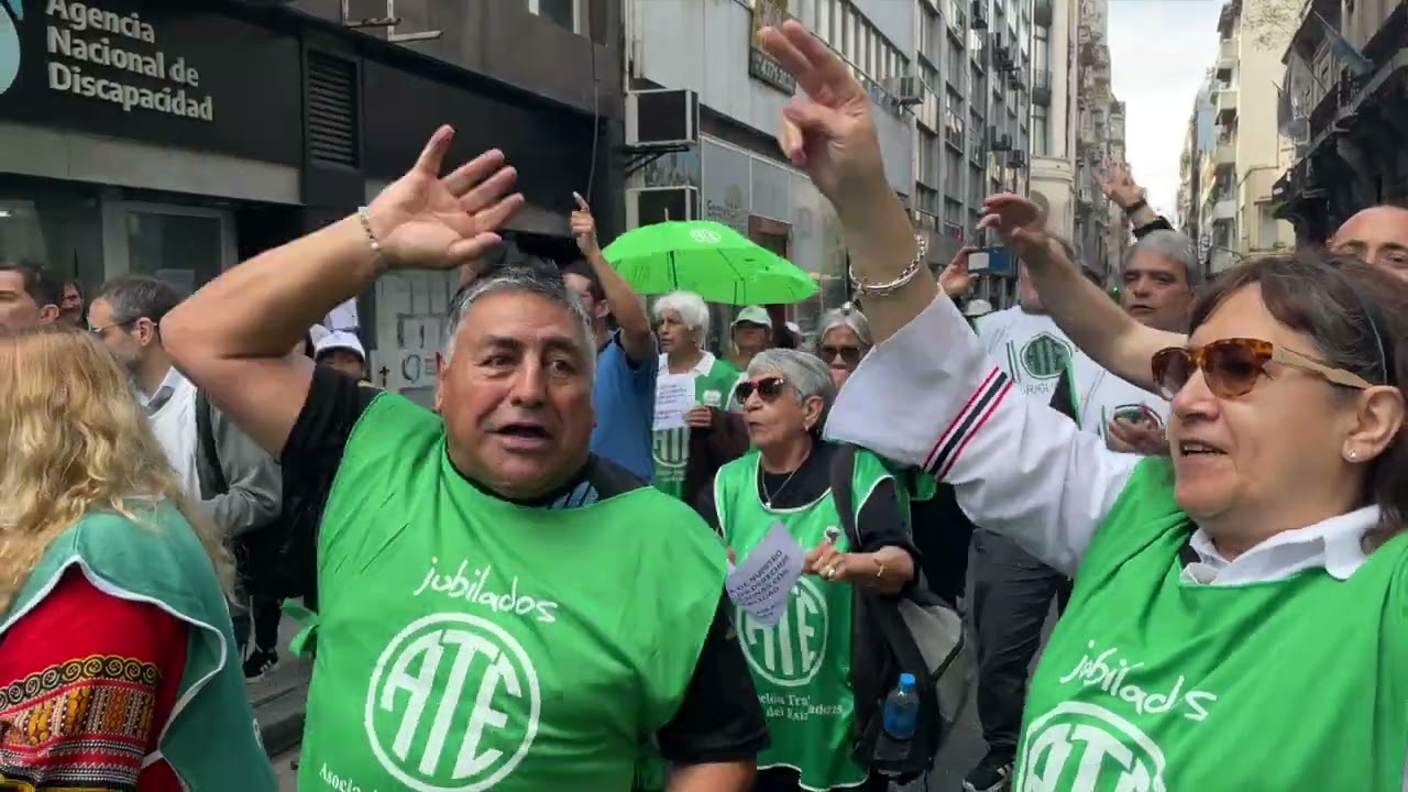 Movilización de ATE contra el cierre del edificio de la Agencia Nacional de Discapacidad