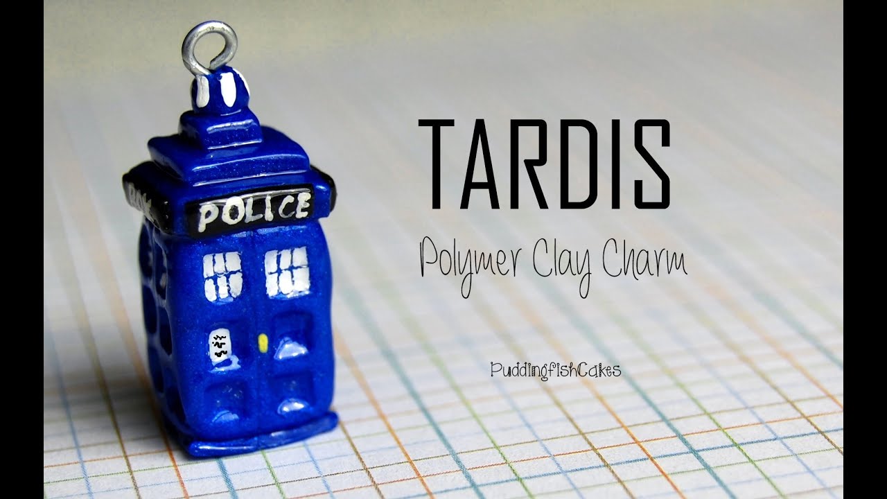 DIY Doctor Who TARDIS Polymer Clay Charm Tutorial