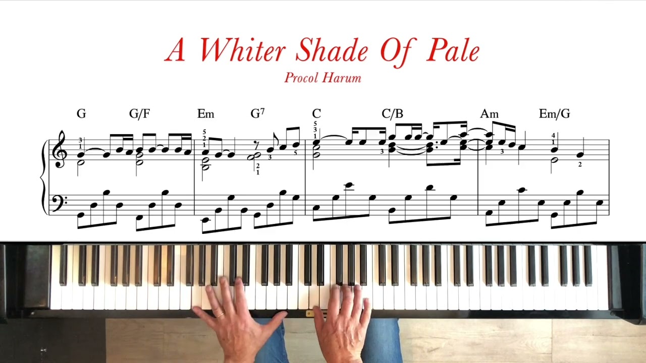 A Whiter Shade Of Pale - Procol Harum | Intermediate Piano Tutorial + Sheet Music (My Arrangement)