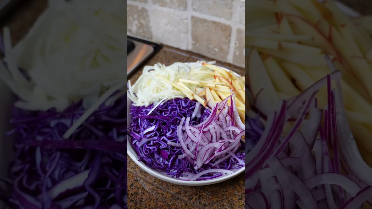How to make a cilantro lime cabbage slaw #recipe #slaw #healthyrecipes