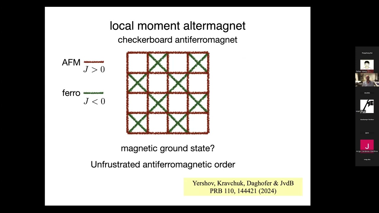RCQM/FCMP: J.van den Brink: Altermagnetic Anomalous Hall Effect Emerging from Electronic Correlation