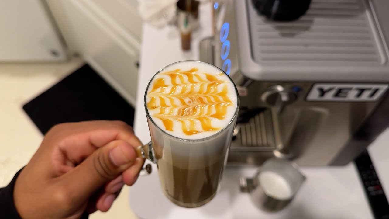 How To Make a Caramel Macchiato with Breville Barista Express #caramel #macchiato #espresso #cafe