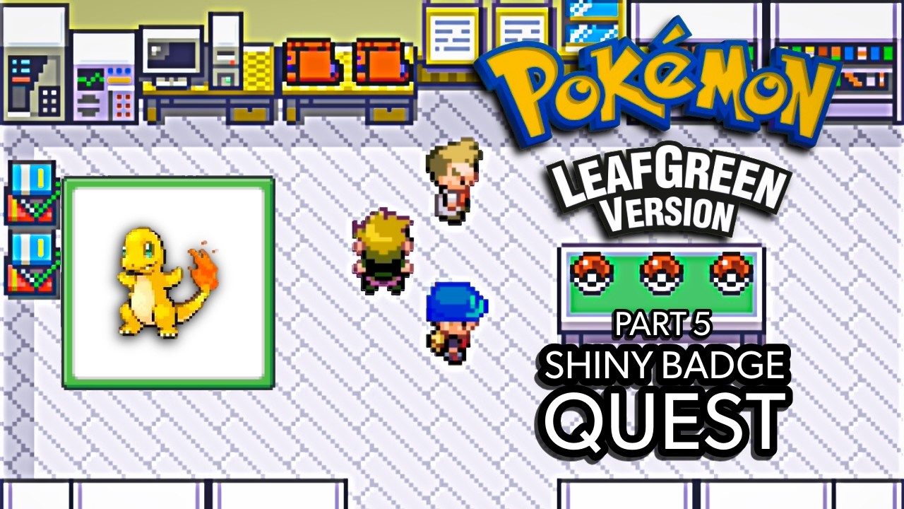 Shiny Charmander Starter Hunt (Part 5) Pokémon LeafGreen Shiny Badge Quest