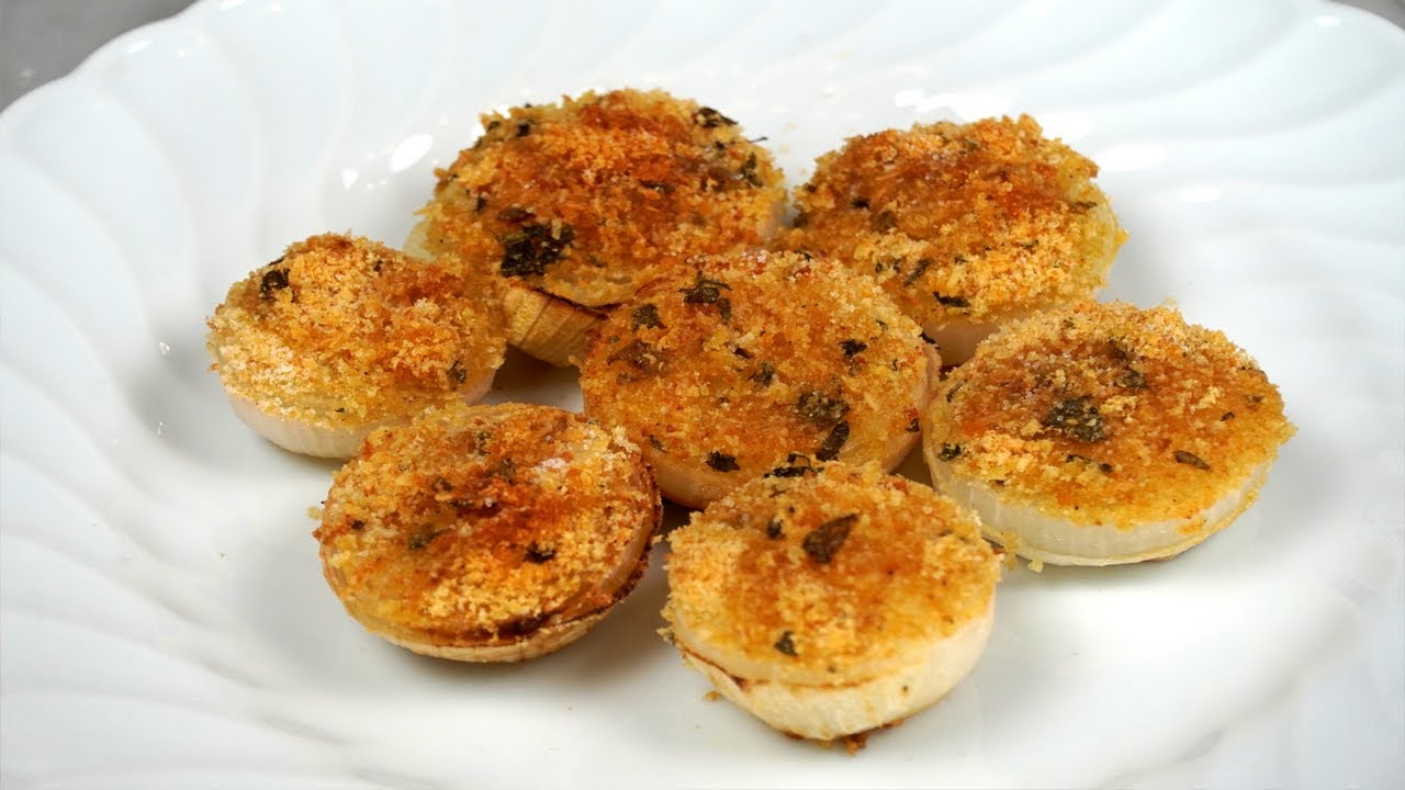 Cipolle Gratinate al Forno Semplici Croccanti e Gustose - Onions Gratin Baked Simple Crunchy and Tas