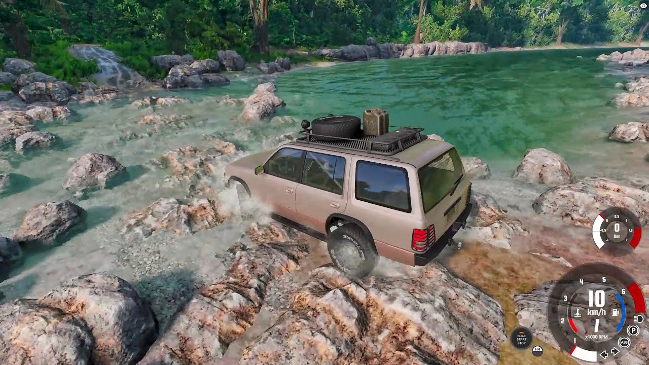 Extreme Off-Road River Crossing 🚙🌊 | 4x4 Rock Crawling in BeamNG.drive #BeamNGdrive #OffRoad