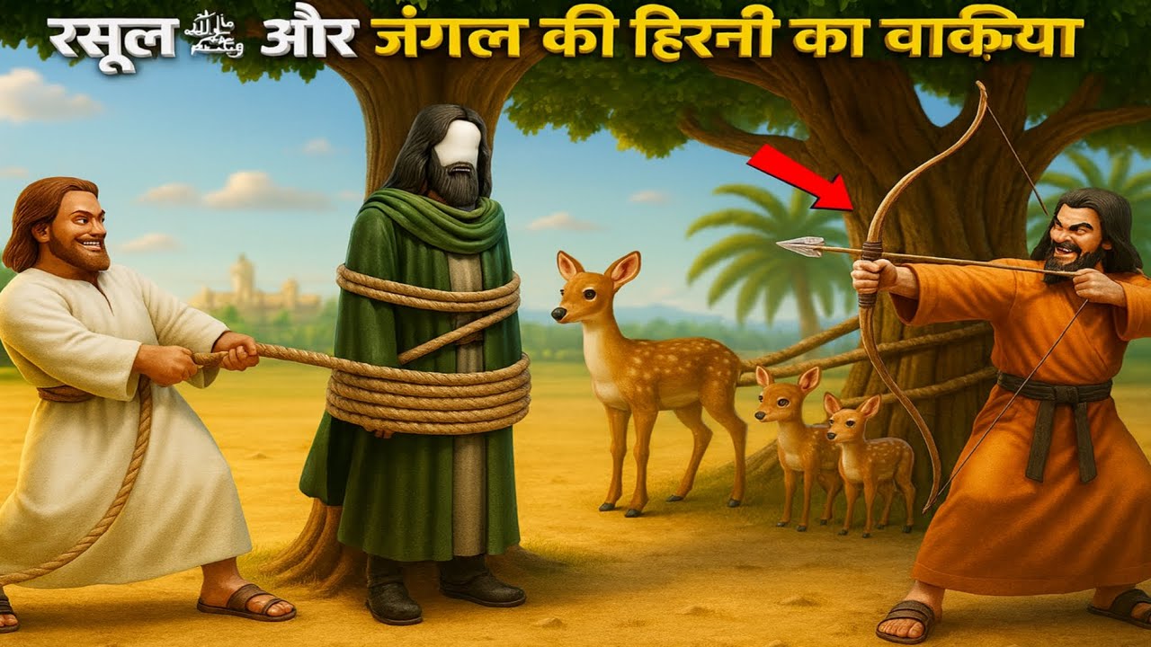 नबी ﷺ को जंगल में क्यों बाँधा गया? 😢 हिरनी और रसूल ﷺ का दिल हिला देने वाला वाक़िया | Islamic Story