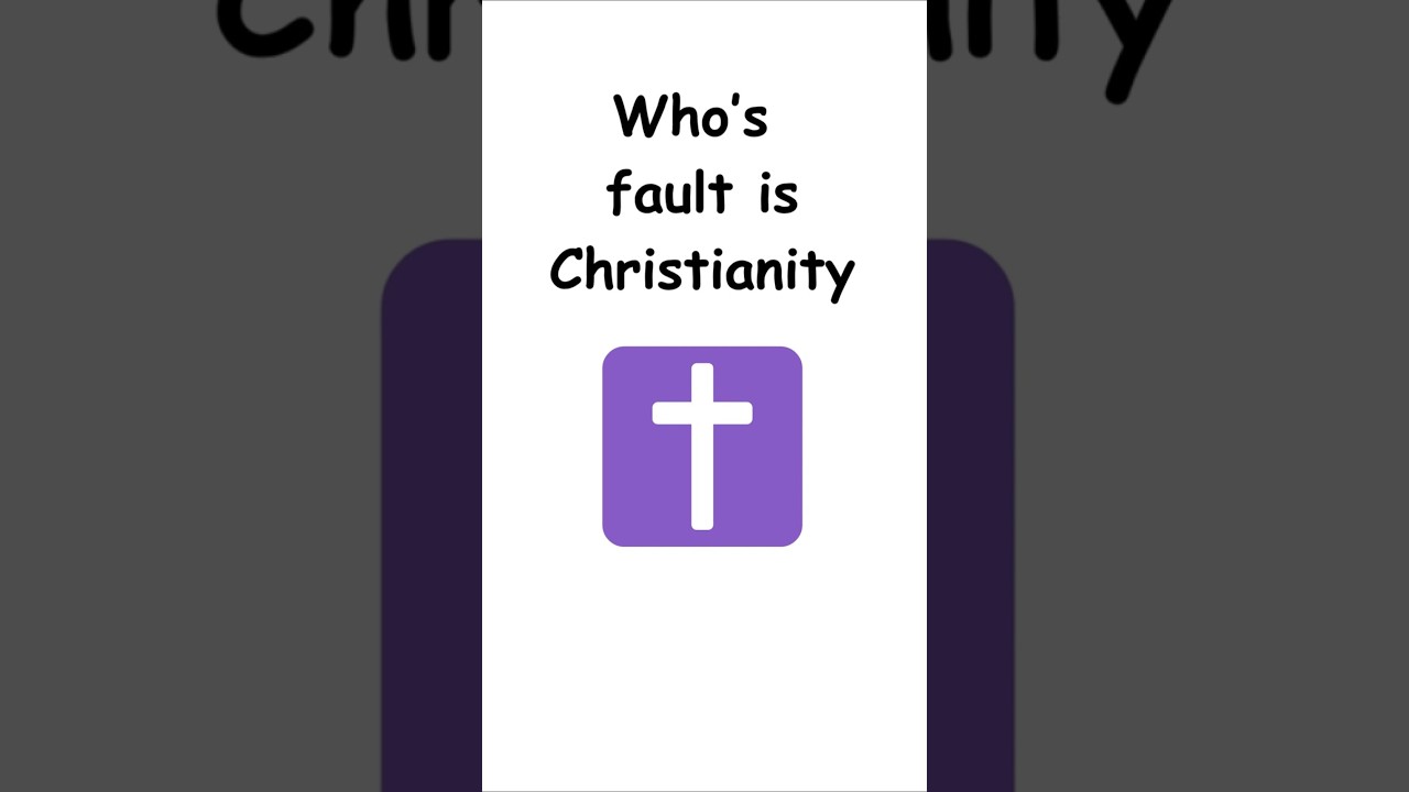 Whose Fault is Christianity? (According to Islam, it's Allah)  #debate #islam #christianity