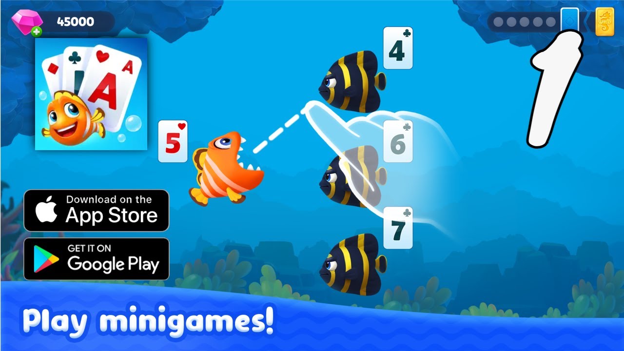 Fishdom Solitaire Gameplay Walkthrough Part 1 (Android, IOS)