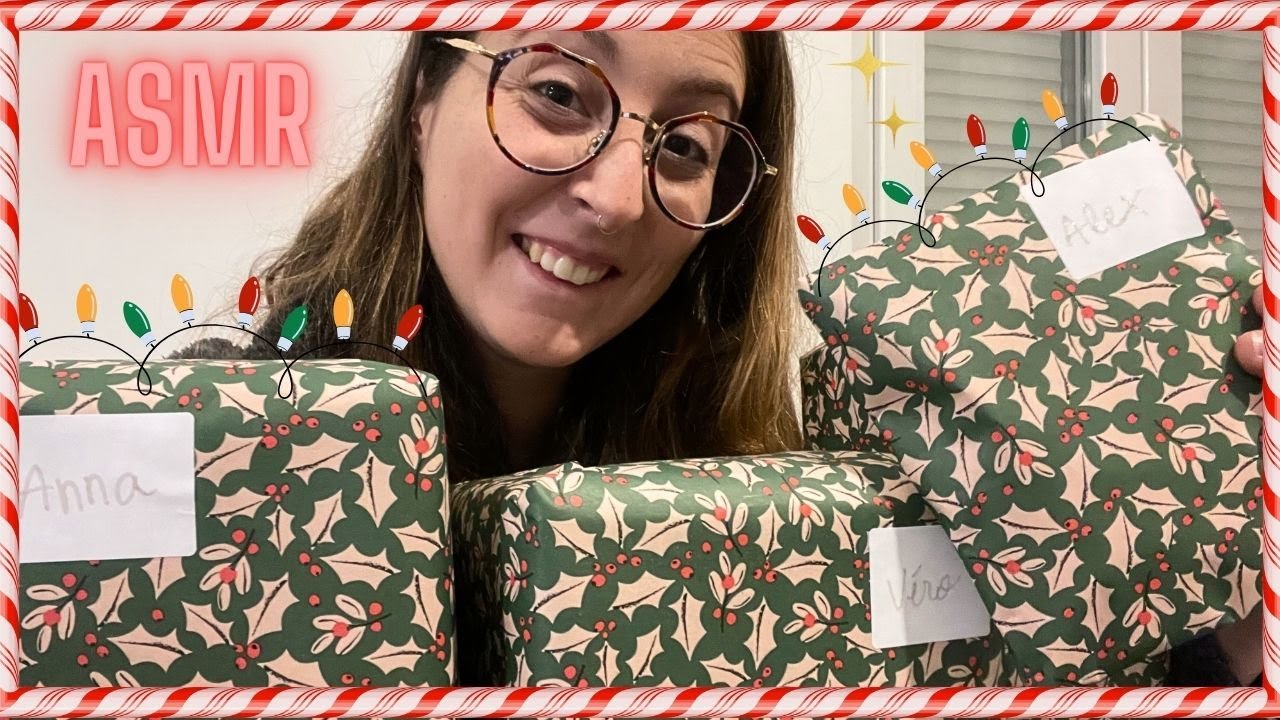 ASMR - EMBALLAGE DES CADEAUX DE NOËL 🎁 (triggers très relaxants) - ASMR MAS 23