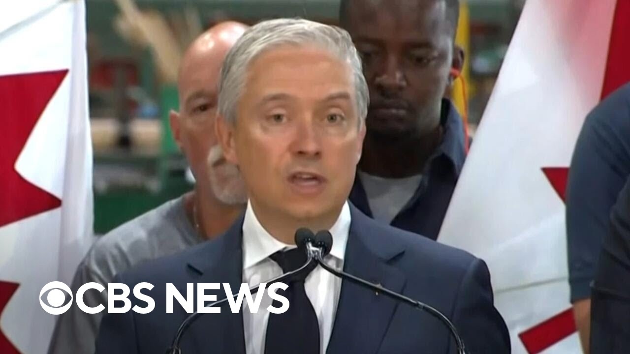 Canadian finance minister announces retaliatory tariffs against U.S.