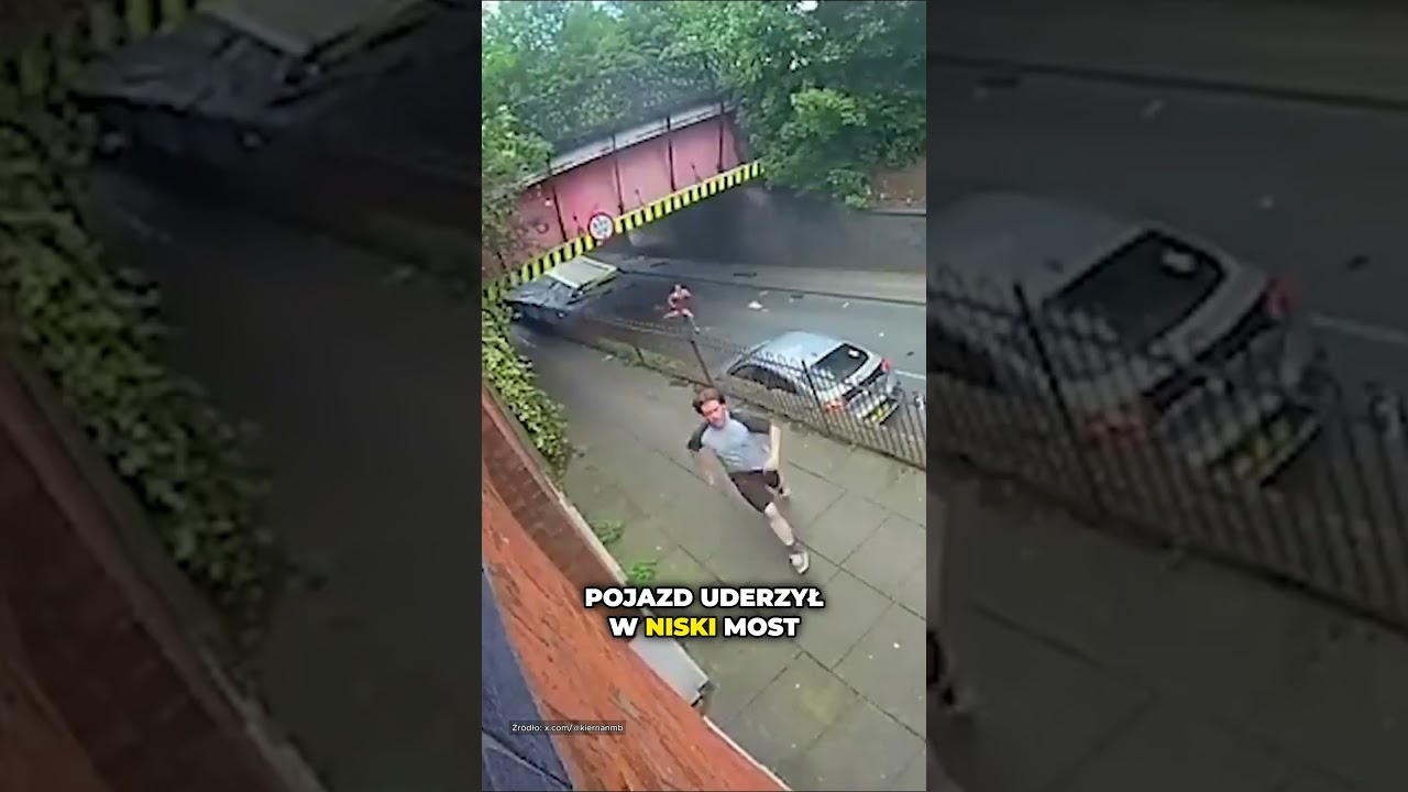 TRAGEDIA! AUTOBUS NIE ZMIEŚCIŁ SIĘ POD MOSTEM!