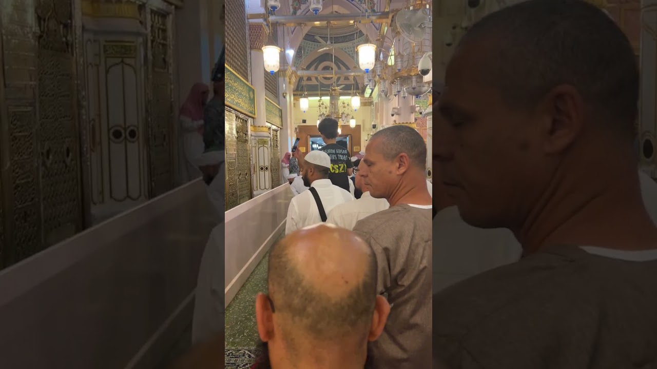 The Prophet's (SAW) final resting place in Masjid an Nabawi, Madinah
