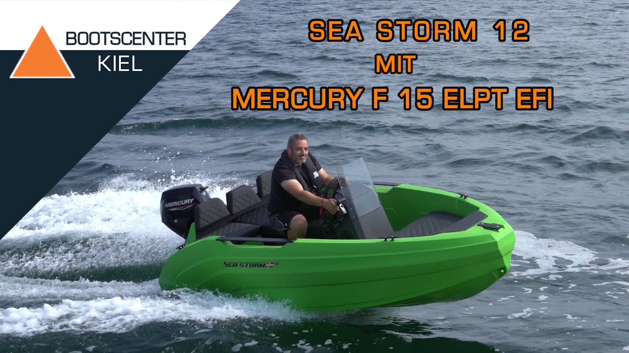 Sea Storm Advantage 12, SeaStorm mit Mercury F 15 ELPT EFI - Bootscenter Kiel - #seastorm #mercury