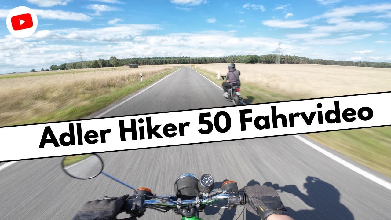Simson Adler Hiker 50 ccm Zylinder Fahrvideo