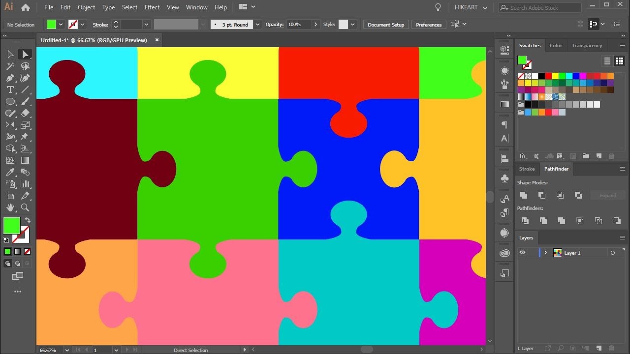 How to Create a Puzzle Background in Adobe Illustrator