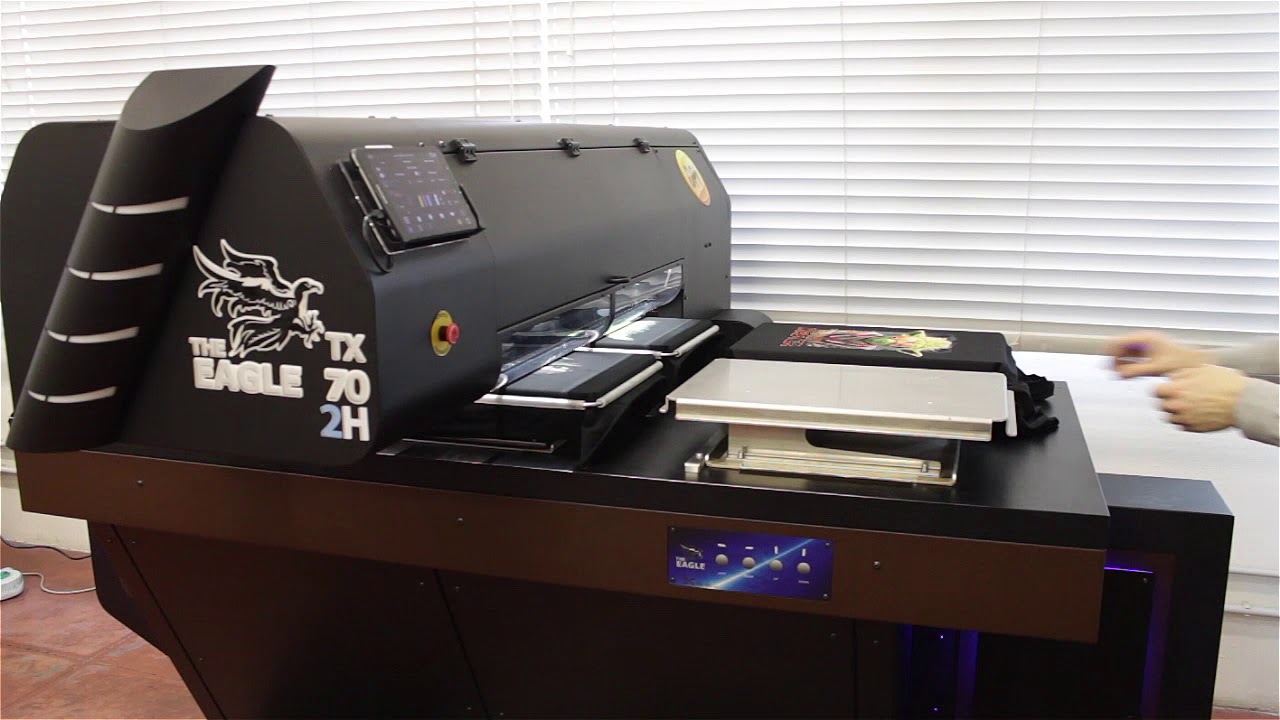 Presentazione Eagle TX 70 2H - Stampante dtg industriale con 2 teste di stampa indipendenti